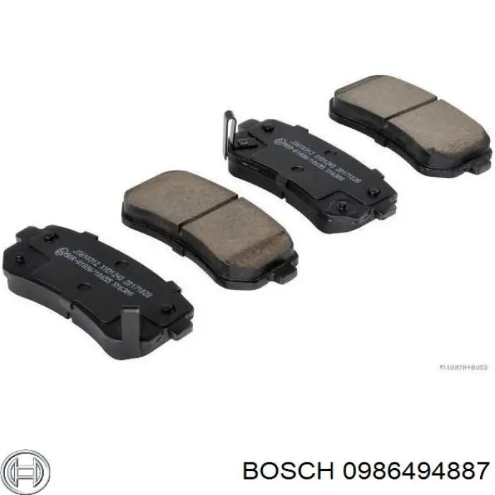 0986494887 Bosch pastillas de freno traseras