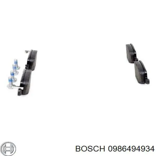 0 986 494 934 Bosch pastillas de freno traseras