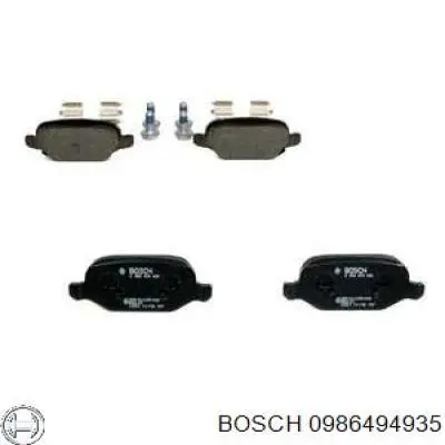 0986494935 Bosch pastillas de freno traseras