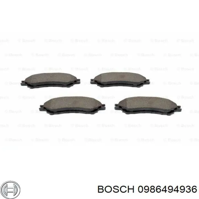 0986494936 Bosch pastillas de freno delanteras