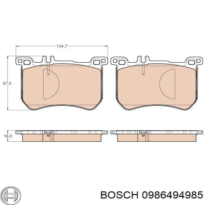 Pastillas de freno 0986494985 Bosch