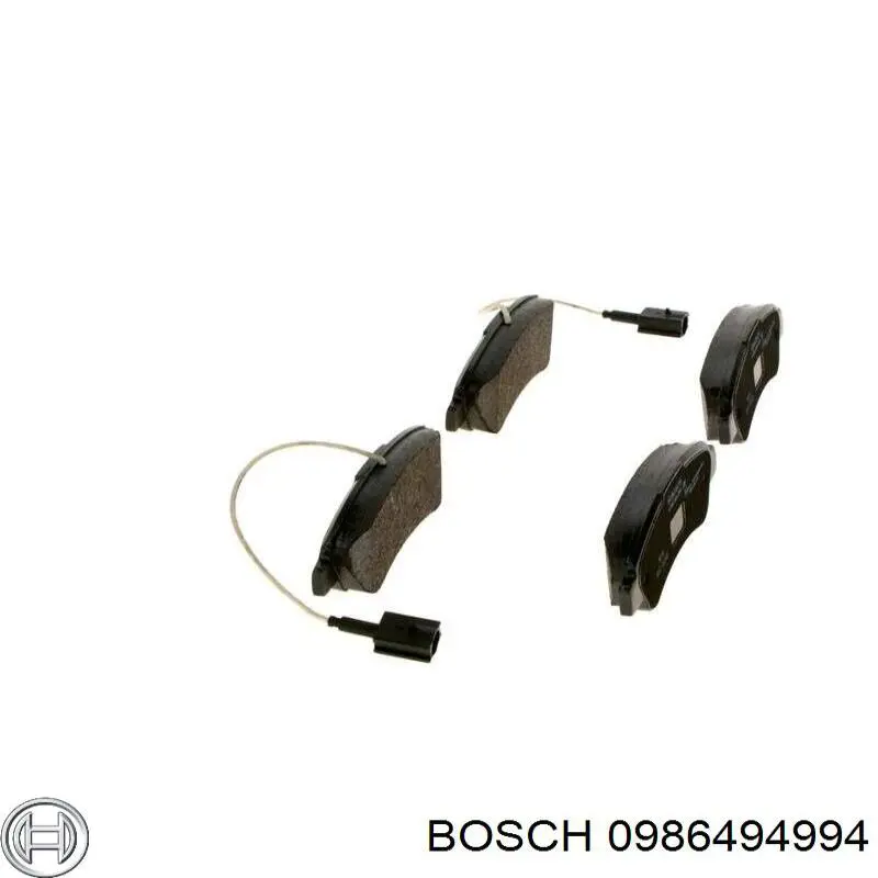 0986494994 Bosch pastillas de freno traseras