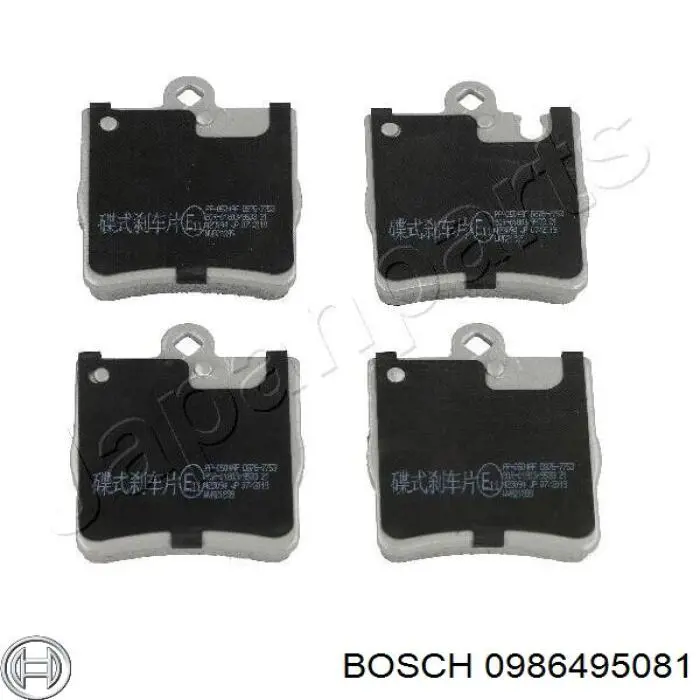 0986495081 Bosch pastillas de freno traseras