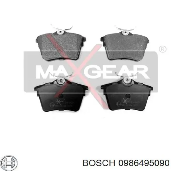 0986495090 Bosch pastillas de freno traseras