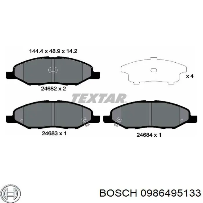 0986495133 Bosch pastillas de freno delanteras