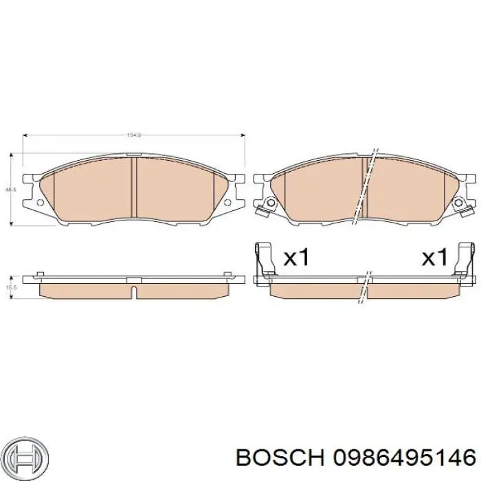 0986495146 Bosch pastillas de freno delanteras