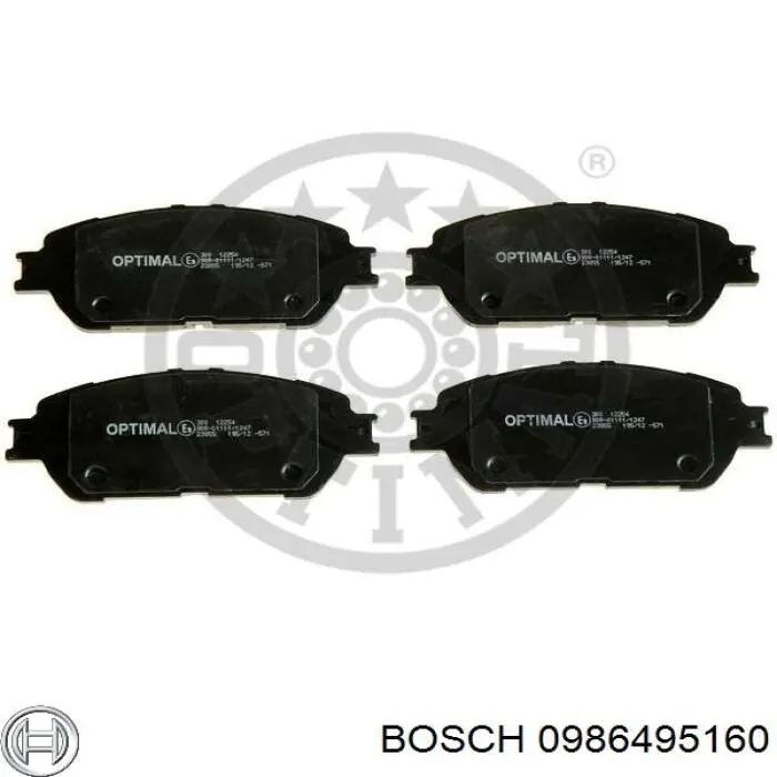 0986495160 Bosch pastillas de freno delanteras