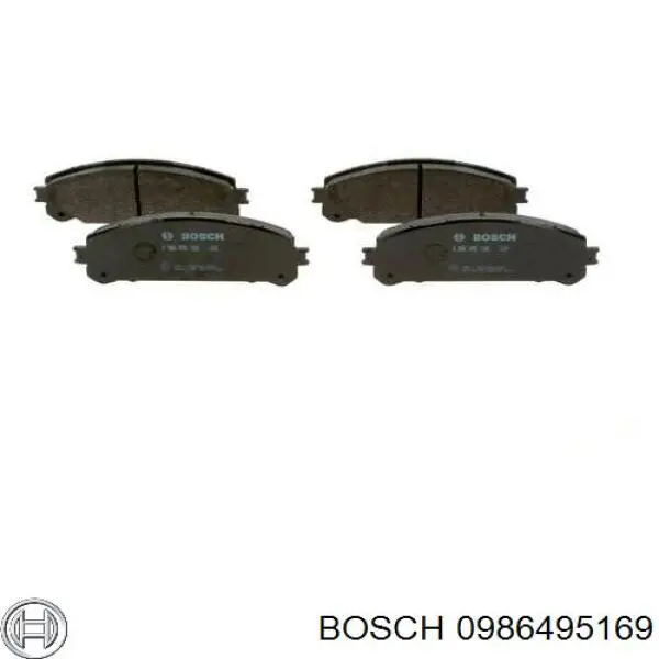 0 986 495 169 Bosch pastillas de freno delanteras