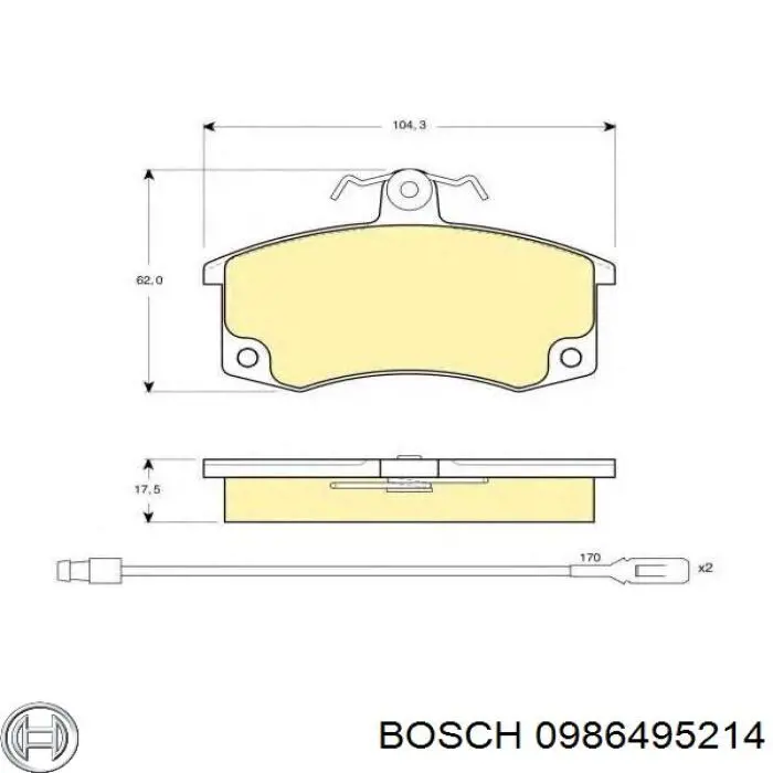 Comprar 0986495214 Bosch Pastillas delanteras de freno