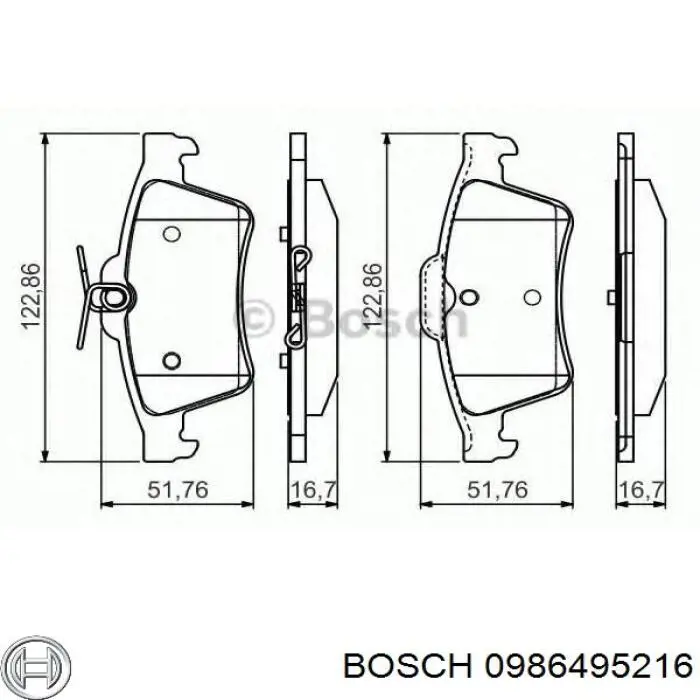 Pastillas freno traseras Bosch 0986495216 precio, desde 39,63 USD