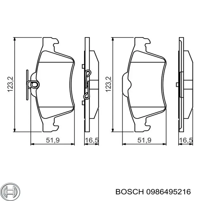 Comprar 0986495216 Bosch Pastillas traseras de freno