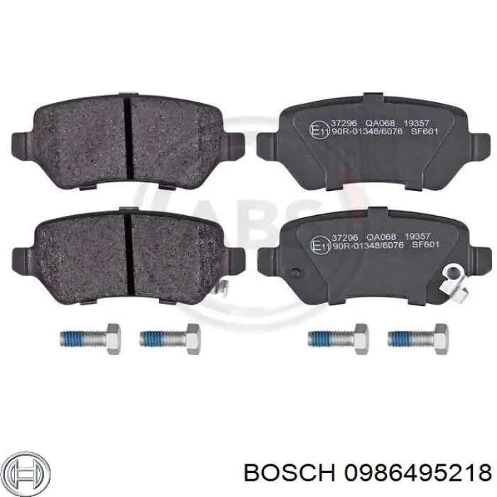 0986495218 Bosch pastillas de freno traseras