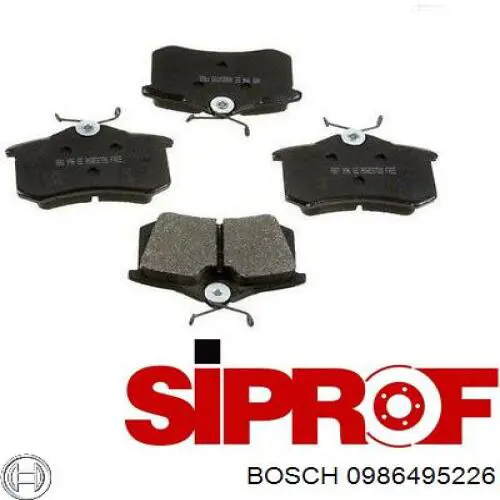 Pastillas traseras de freno Bosch 0986495226 precio, desde 15,68 EUR