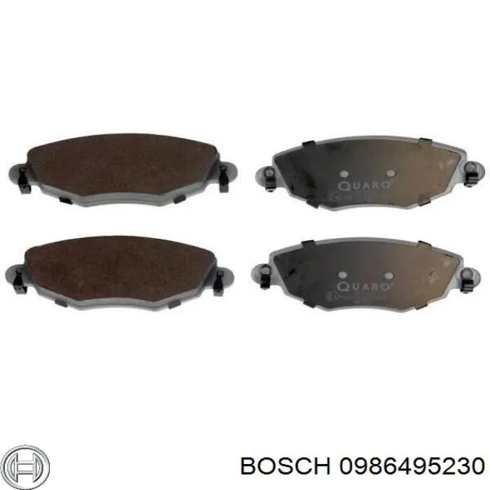 0 986 495 230 Bosch pastillas de freno delanteras