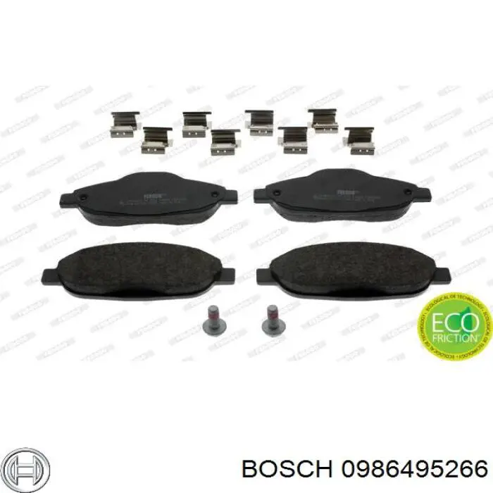 0986495266 Bosch pastillas de freno delanteras