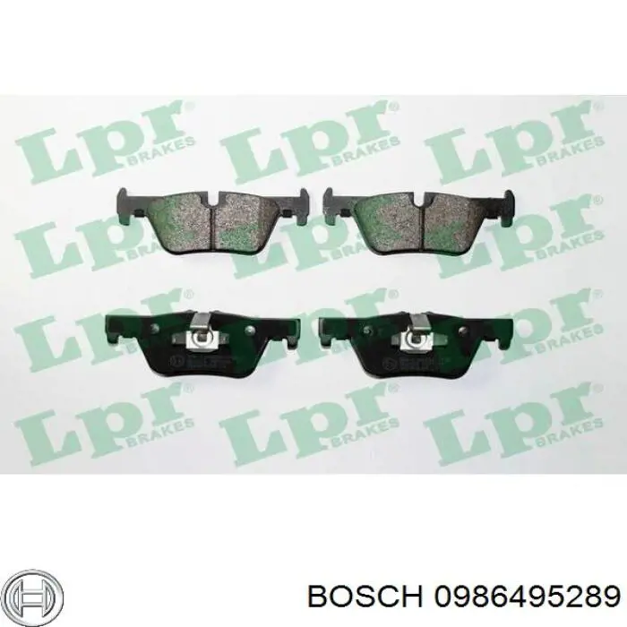0986495289 Bosch Pastillas freno traseras