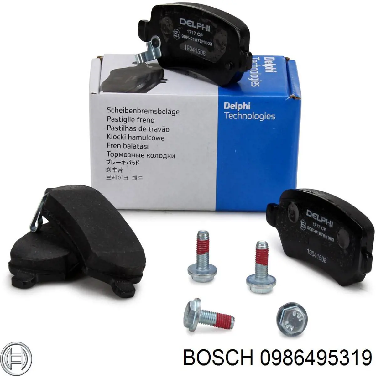 0986495319 Bosch pastillas de freno traseras