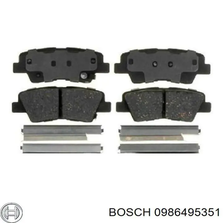 Pastillas de freno traseras 0986495351 Bosch