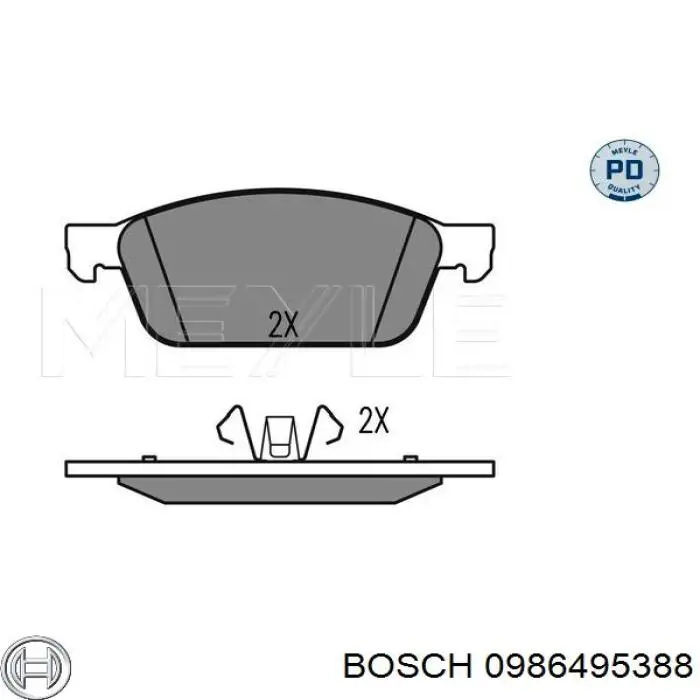 0986495388 Bosch pastillas de freno delanteras