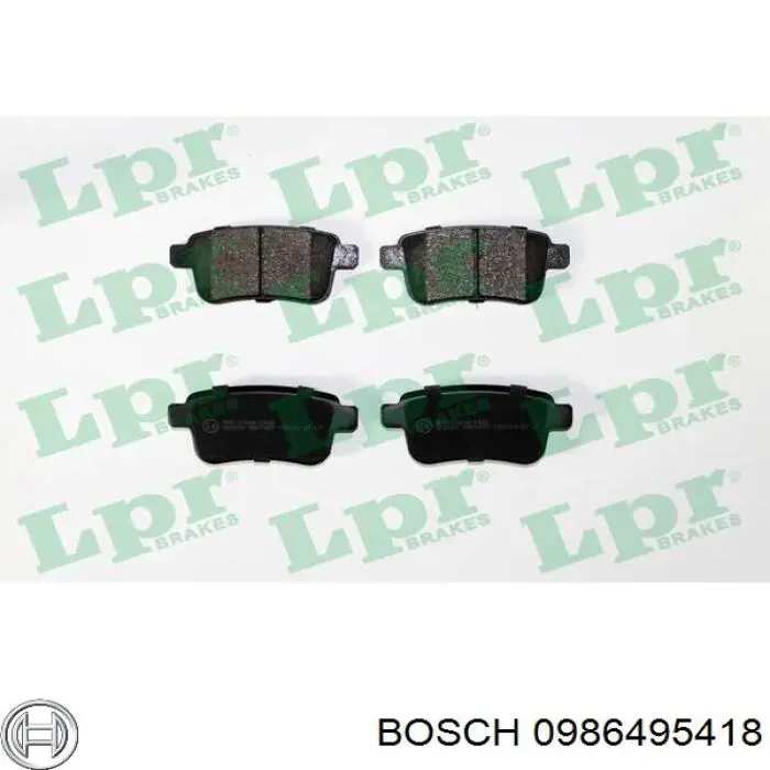 0986495418 Bosch pastillas de freno traseras