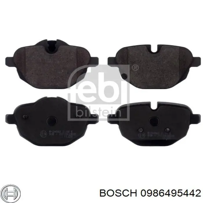 0986495442 Bosch pastillas de freno traseras