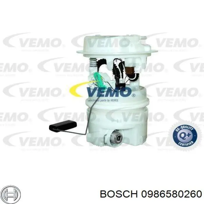 0986580260 Bosch módulo alimentación de combustible