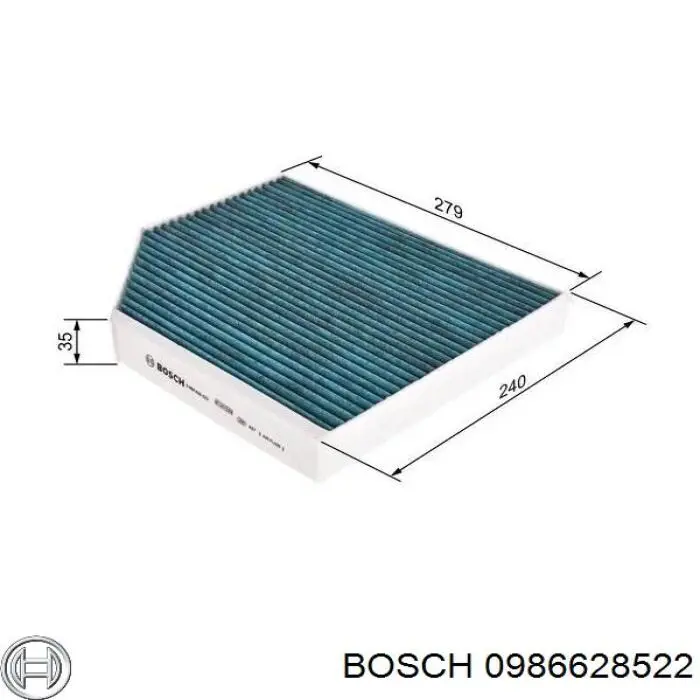 0 986 628 522 Bosch filtro habitáculo