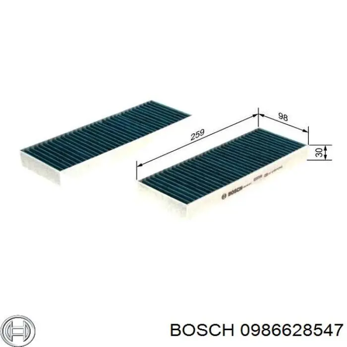 0986628547 Bosch filtro de habitáculo