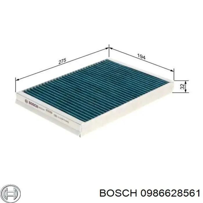 0 986 628 561 Bosch filtro habitáculo