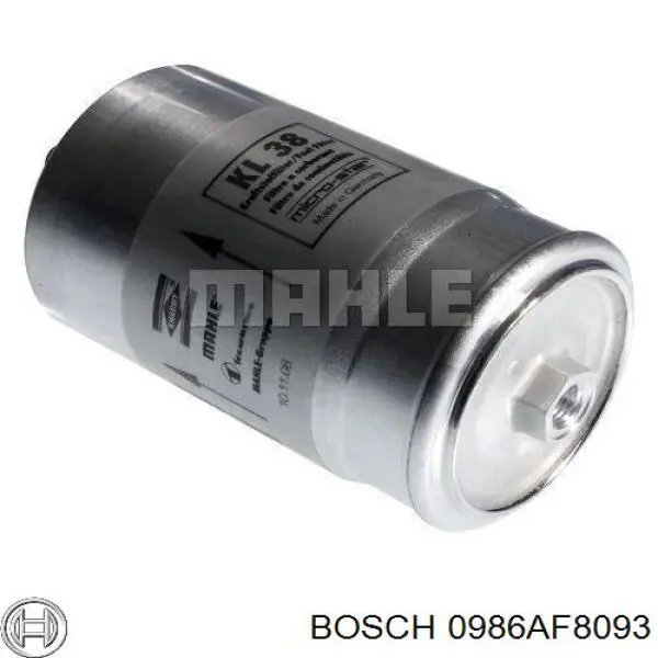 Filtro de combustible 0986AF8093 Bosch
