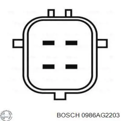 Sonda lambda de oxígeno posterior al catalizador 0986AG2203 Bosch
