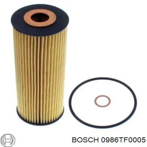 0 986 TF0 005 Bosch filtro de aceite