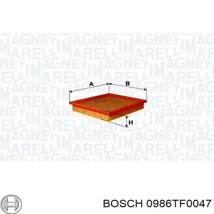 0986TF0047 Bosch filtro de aire