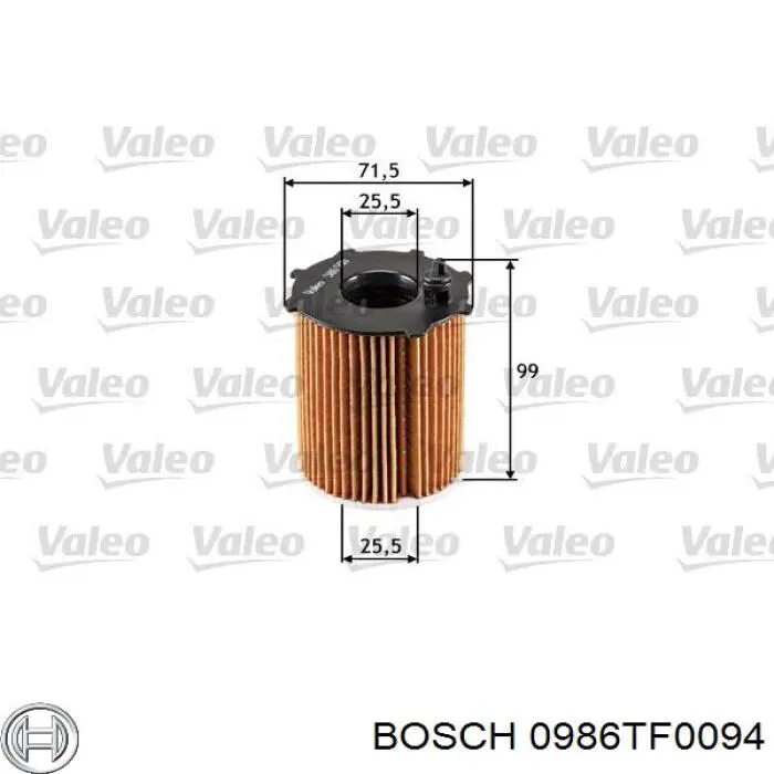 Comprar 0986TF0094 Bosch Filtros de aceite