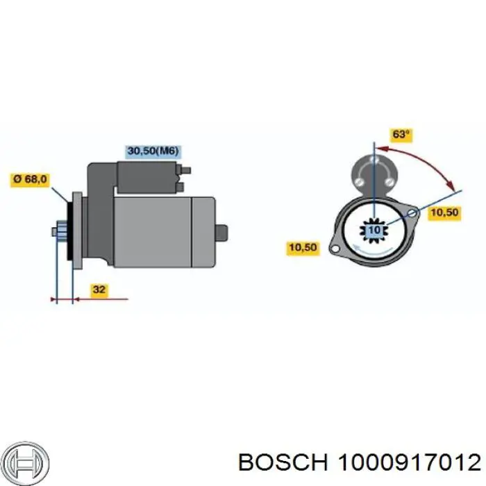 Rodamiento de arranque 1000917012 Bosch