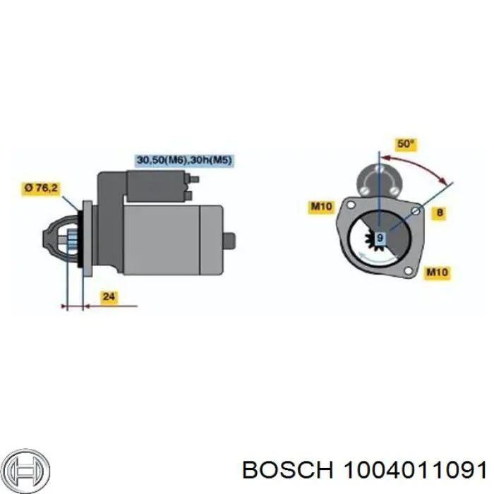 1004011091 Bosch inducido, motor de arranque