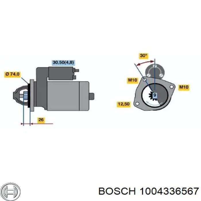 335512 Cargo soporte, escobillas de carbón, motor de arranque