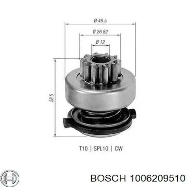 1006209510 Bosch bendix, motor de arranque