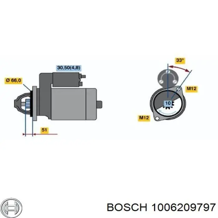 1006209797 Bosch Bendix motor de arranque