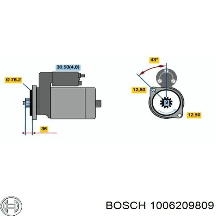 1006209809 Bosch bendix, motor de arranque