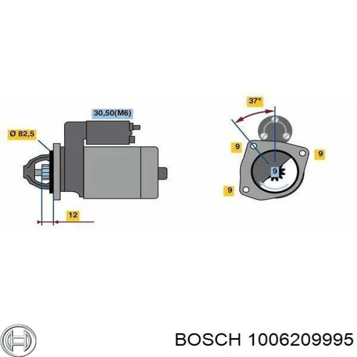 1006209995 Bosch bendix, motor de arranque