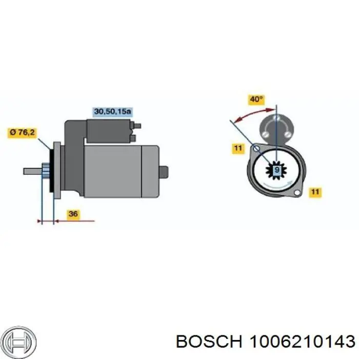 1006210143 Bosch bendix, motor de arranque
