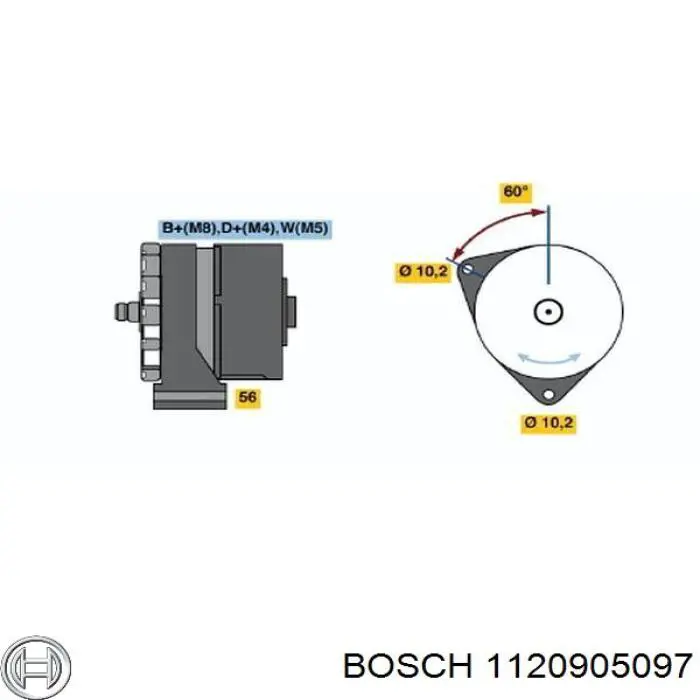 1120905097 Bosch cojinete, alternador