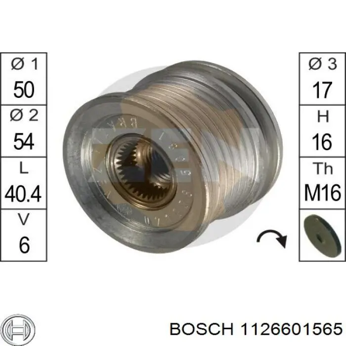 1126601565 Bosch poleas juego de piezas