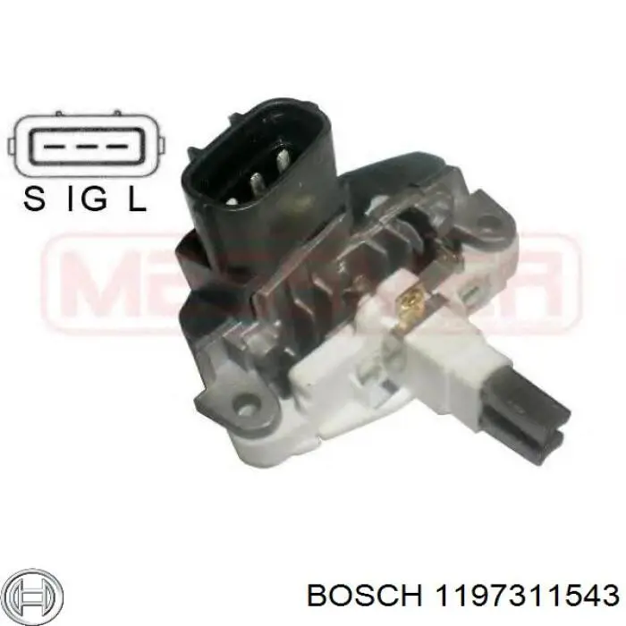 1197311543 Bosch regulador de rele del generador (rele de carga)