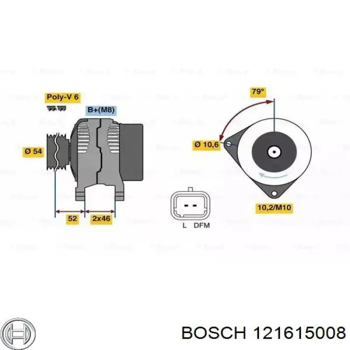 121615008 Bosch alternador