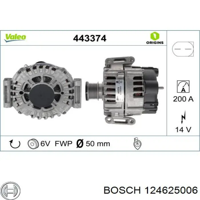 124625006 Bosch alternador