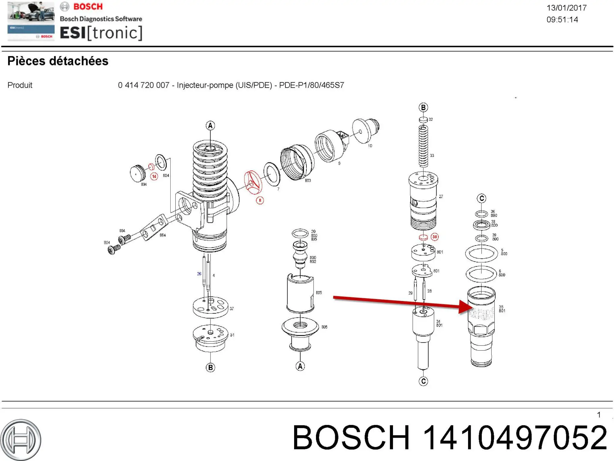 Tuerca de fijación del inyector Bosch 1410497052 precio, desde 70,00 EUR