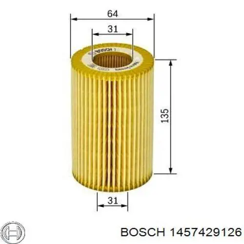 1457429126 Bosch Filtro aceite