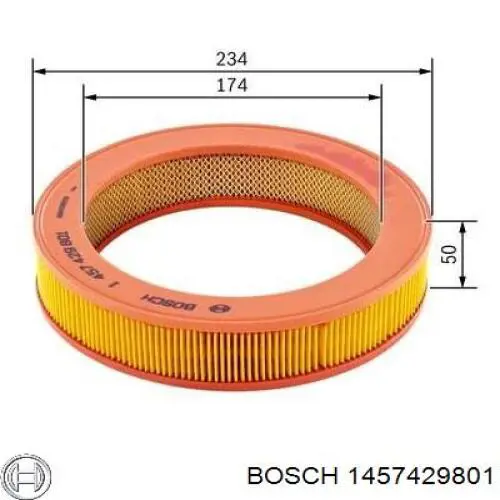 1457429801 Bosch filtro de aire